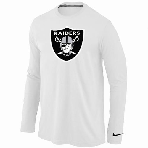 Nike Oakland Raiders Team Logo Long Sleeve NFL T-Shirt - White